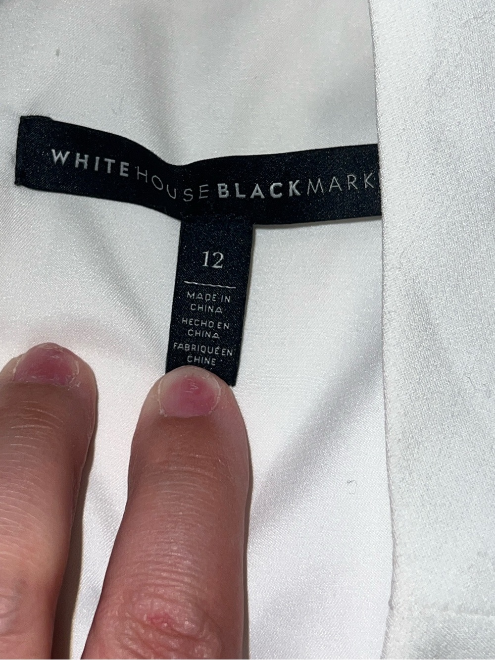 White House Black Market White Midi Dress with Black Vertical Stripes - Picture 6 of 6